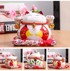 Cute Maneki Neko (Lucky Cat) Piggy Bank Made In Ceramic